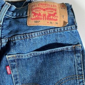 Levi’s 501, 31x30, blue jeans, never worn, never washed.